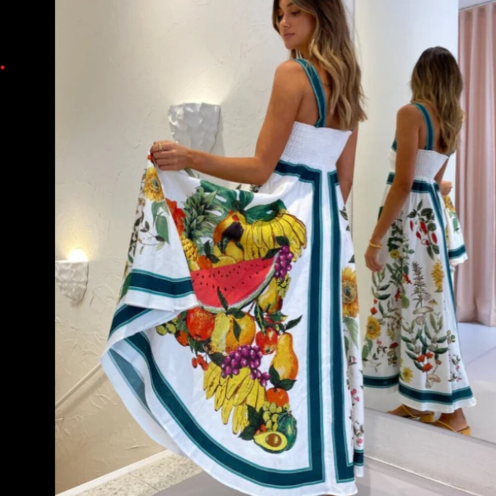 Alemais Frutta Midi Sundress In Multi